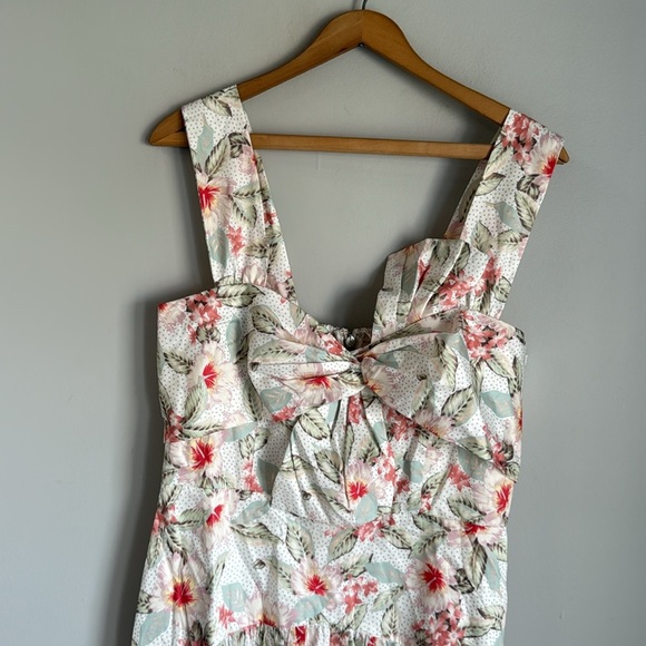 NEW Rebecca Taylor Kamea Fluer Bow Midi Dress in Snow Combo. 12 - Picture 6 of 13